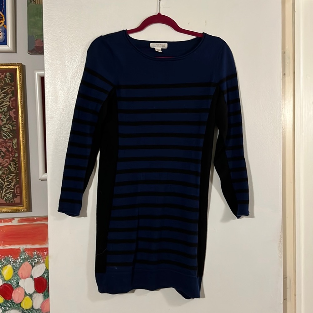 Kenar black/blue sweater dress